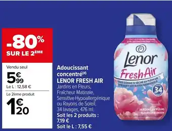 Carrefour Market Adoucissant concentré (d) LENOR FRESH AIR offre