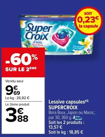 Carrefour Market Lessive capsules (d) SUPERCROIX offre