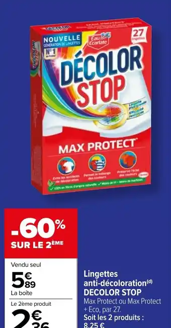 Carrefour Market Lingettes anti-décoloration(d) DECOLOR STOP offre