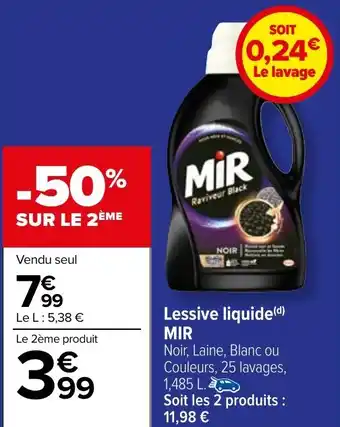 Carrefour Market Lessive liquide(d) MIR offre