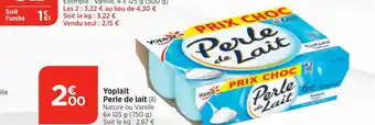 Maximarché Yoplait Perle de lait offre