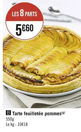 Casino Supermarchés Tarte feuilletée pommes offre