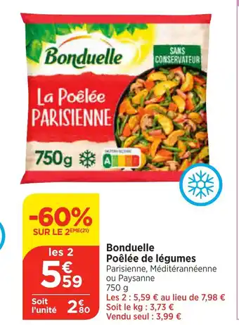 Maximarché Bonduelle Poêlée de légumes offre