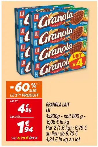 Netto LU GRANOLA LAIT offre