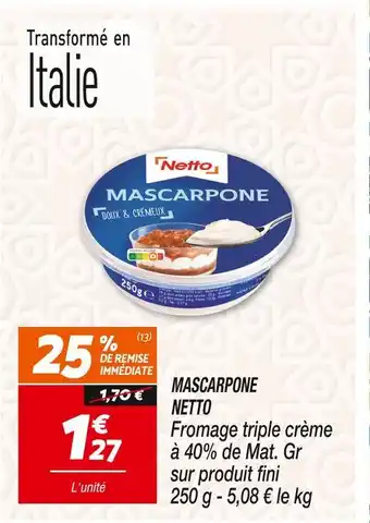 Netto NETTO MASCARPONE offre