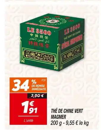 Netto MAGMER THÉ DE CHINE VERT offre