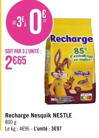 Géant Casino NESTLE Recharge Nesquik offre