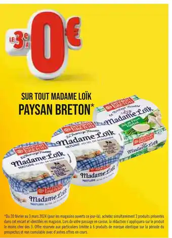 PAYSAN BRETON LE 3e À 0€ SUR TOUT MADAME LOÏK PAYSAN BRETON