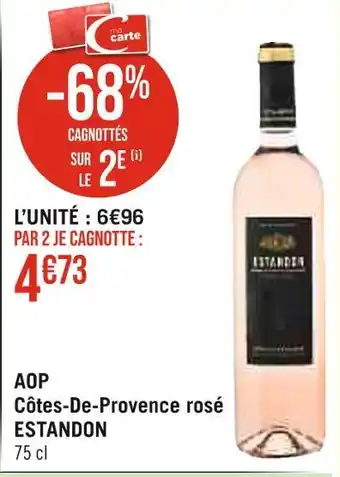 Géant Casino ESTANDON AOP Côtes-De-Provence rosé offre