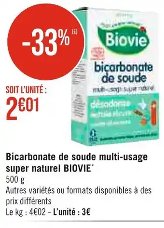 Géant Casino BIOVIE Bicarbonate de soude multi-usage super naturel offre