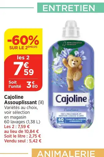 Maximarché Cajoline Assouplissant offre