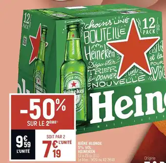 Spar HEINEKEN BIÈRE BLONDE 5% VOL offre