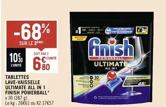 FINISH TABLETTES LAVE-VAISSELLE ULTIMATE ALL IN 1 POWERBALL