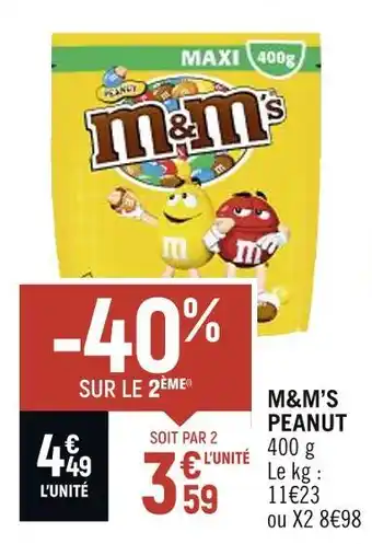Spar M&M’S M&M’S PEANUT offre