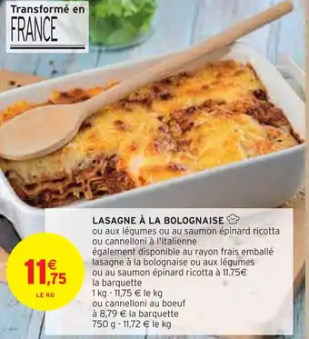 Intermarché LASAGNE À LA BOLOGNAISE offre