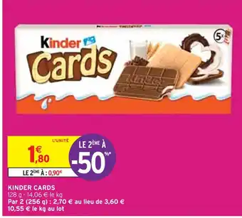 Intermarché KINDER CARDS offre