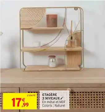 Intermarché ETAGÈRE 3 NIVEAUX offre