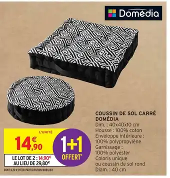 Intermarché DOMÉDIA COUSSIN DE SOL CARRÉ offre