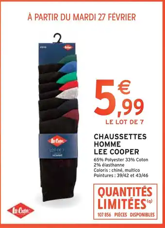 Intermarché LEE COOPER CHAUSSETTES HOMME offre