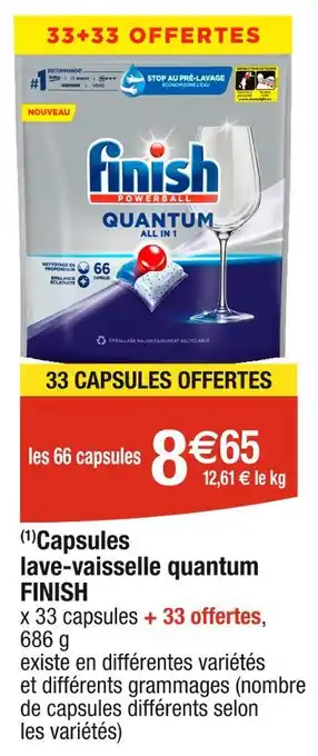 Cora x Carrefour FINISH (1)Capsules lave-vaisselle quantum offre