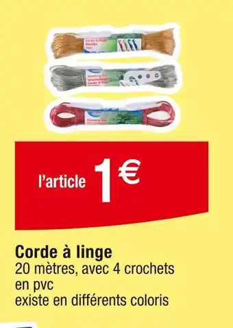 Cora x Carrefour Corde à linge offre