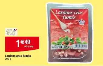 Cora x Carrefour Lardons crus fumés offre