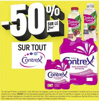 Spar CONTREX -50% SUR LE 2ÈME SUR TOUT CONTREX offre