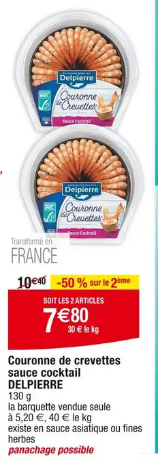 Cora x Carrefour DELPIERRE Couronne de crevettes sauce cocktail offre