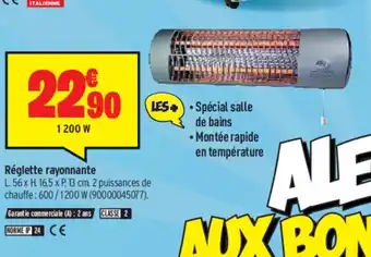 Bricorama Réglette rayonnante offre