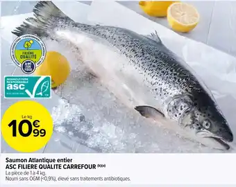 Carrefour Market Saumon Atlantique entier ASC FILIERE QUALITE CARREFOUR (k)(o) offre