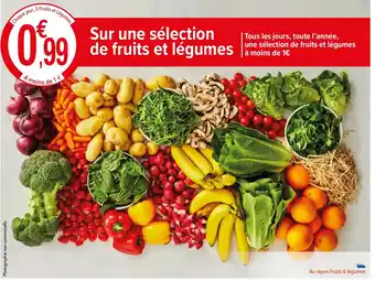 Carrefour Market Sur une sélection de fruits et légumes offre