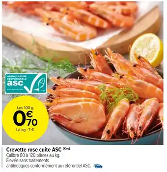 Carrefour Market Crevette rose cuite ASC (k)(o) offre