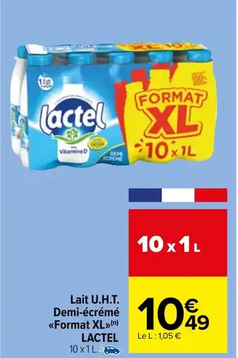 Carrefour Market Lait U.H.T. Demi-écrémé <<Format XL»>(n) offre