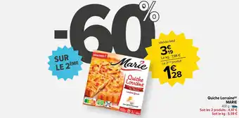 Carrefour Market Quiche Lorraine (P) MARIE offre