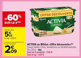 Carrefour Market ACTIVIA au Bifidus «Offre découverte» (™) offre