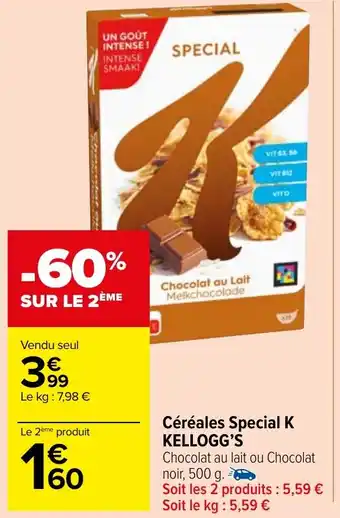Carrefour Market Céréales Special K KELLOGG'S offre