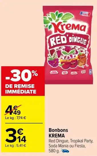 Carrefour Market Bonbons KREMA offre