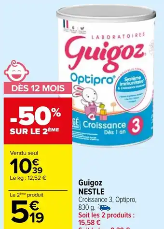 Carrefour Market Guigoz NESTLE offre