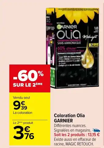 Carrefour Market Coloration Olia GARNIER offre