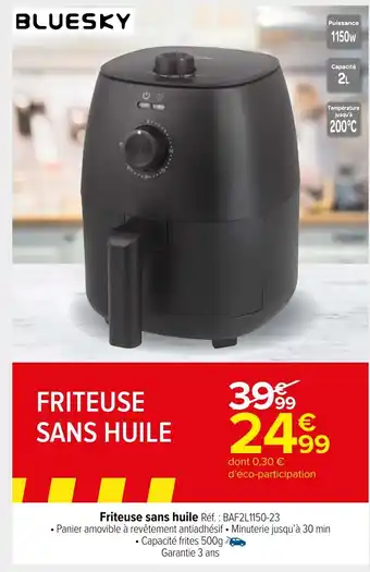 Carrefour Market Friteuse sans huile Réf. : BAF2L1150-23 offre