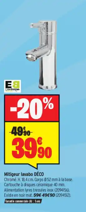 Bricorama Mitigeur lavabo Déco offre