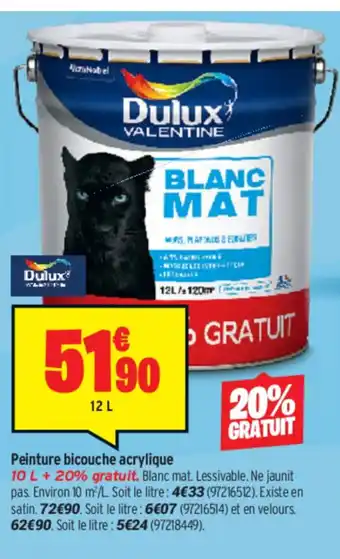 Bricorama Peinture bicouche acrylique offre