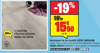 Revêtement de sol stratifié Chêne Sardaigne
