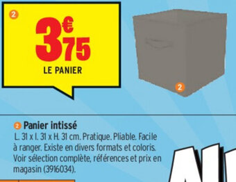 Panier intissé