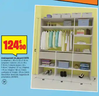 Bricorama Aménagement de placard Custo offre