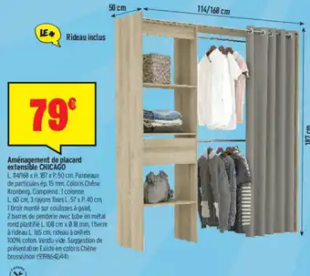 Bricorama Aménagement de placard extensible Chicago offre