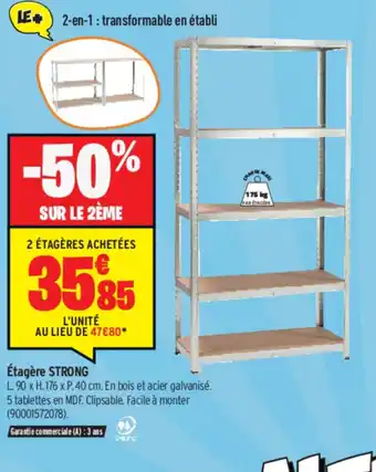 Bricorama Étagère Strong offre