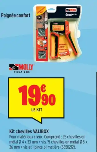 Kit chevilles Valibox