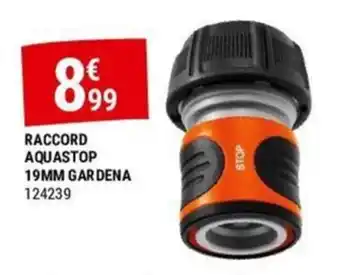 RACCORD AQUASTOP 19MM GARDENA