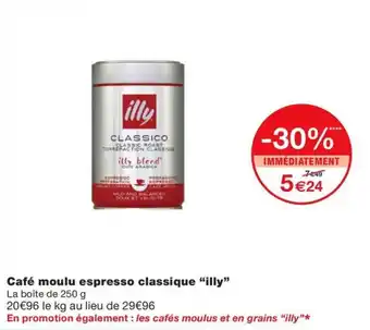 Monoprix Café moulu espresso classique "illy" offre